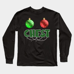 Funny Chest Nuts Couples Christmas Chestnuts Long Sleeve T-Shirt